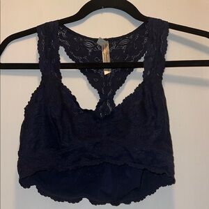 Free People Navy Lace Bralette